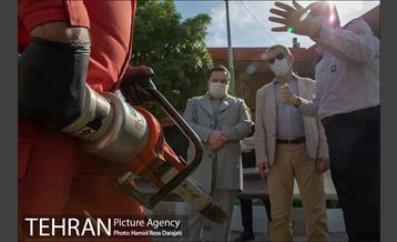 بازدید مدیرکل دفتر شهردار تهران از مرکز آموزش های آتش نشانی 10