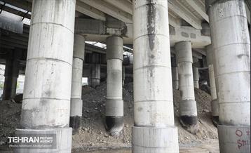 بازدید دانشجویان از پروژه مقاوم‌سازی پل تقاطع بزرگراه همت و رودخانه کن 29