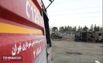 خسارات وارده به خودروهای آتش نشانی شهر تهران 14