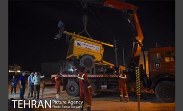 عملیات تخلیه کامل آب شهرک مسکونی پیام اهواز 14