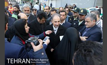 بازدید شهردار تهران از محل آتش‌سوزی ساختمان برق حرارتی وزارت نیرو  29