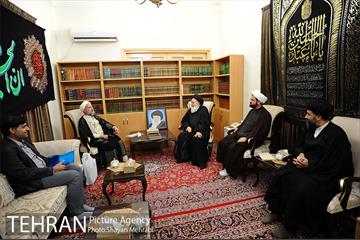 دیدار حجت‌الاسلام صادق‌زاده با تعدادی از مراجع عظام تقلید و علما در شهر مقدس قم 8