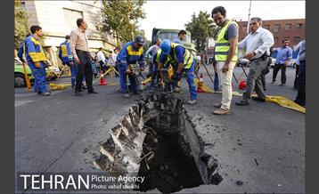 فرونشست زمین در خیابان 17شهریور 15