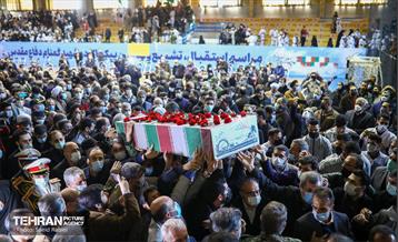 تشییع دو شهید گمنام دفاع مقدس در وزارت ورزش و جوانان 22