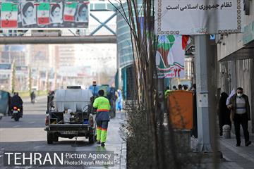 خدمات شهرداری تهران در پایان راهپیمایی ۲۲ بهمن 3