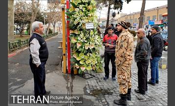 ادای احترام تهرانی ها به شهدای آتش نشان پلاسکو 12