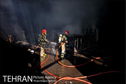 مانور آتش نشانی در شرکت اتوبوسرانی 41