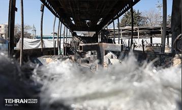 خسارات وارده به اتوبوس‌های شهر تهران 62