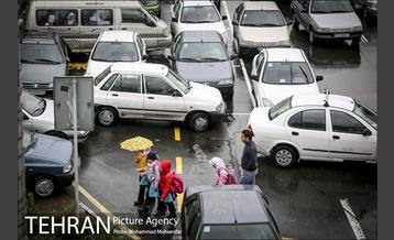 بارش باران پاییزی در تهران 1