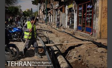 سنگ فرش خیابان پامنار‎ 19