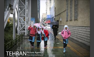 بارش باران پاییزی در تهران 2