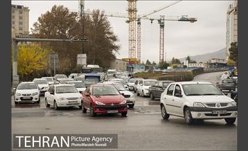 ترافیک تهران در یک روز بارانی 22