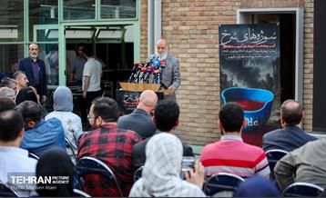 مراسم رونمایی از یادبود خبرنگاران شهید غزه در خانه روزنامه‌نگاران شهر 14