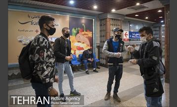 طرح فاصله گذاری اجتماعی در مترو تهران 14