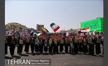 تظاهرات بعد از نماز جمعه تهران برای میانمار 9