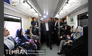 بازدید معاون اول رئیس جمهور به همراه شهردار تهران از مترو تهران 10