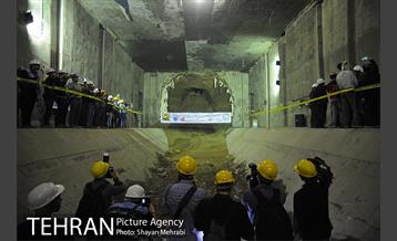 مراسم ورود ماشین حفاری(TBM) به ایستگاه مترو امیرکبیر در خط 6 متروی تهران 14