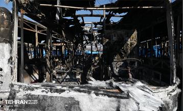 خسارات وارده به اتوبوس‌های شهر تهران 63