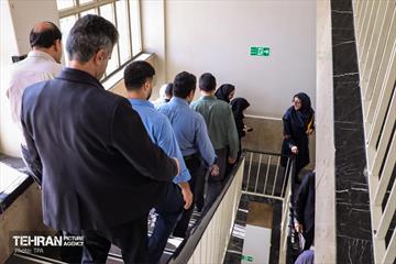 مانور تخلیه اضطراری ساختمان مرکزی شهرداری تهران