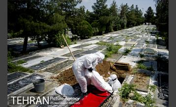 تطهیر و تدفین جانباختگان کرونایی در بهشت زهرا(س) 34