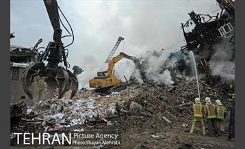 سومین روز عملیات امداد ونجات حادثه پلاسکو -4 9