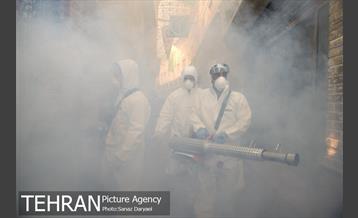 عملیات گندزدایی زدایی و ضدعفونی معابر اصلی و فرعی خیابان ولیعصر‎(عج) 9