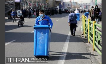 خدمات شهرداری تهران در پایان راهپیمایی ۲۲ بهمن 11