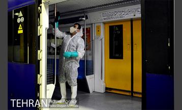 عملیات ضد عفونی کردن مترو تهران 10