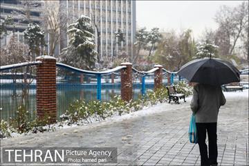 روز برفی تهران در پارک شهر 3