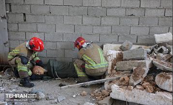 مانور ریزش آوار ساختمان 3