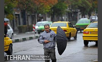 بارش باران پاییزی در تهران 5