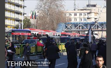 نظافت و پاکسازی مسیرهای مراسم تشییع پیکر سردار قاسم سلیمانی  11