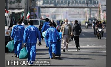 خدمات شهرداری تهران در پایان راهپیمایی ۲۲ بهمن 4