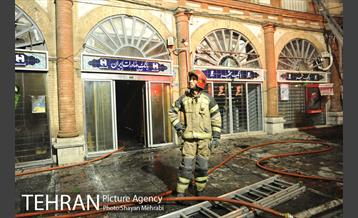 آتش سوزی ساختمان میدان حسن آباد 34