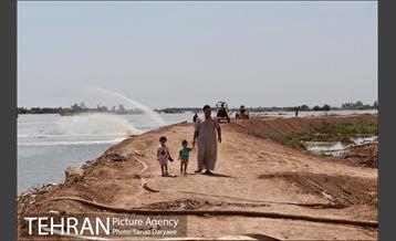 عملیات تخلیه کامل آب شهرک مسکونی پیام اهواز 31