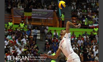 دیدار تیم های ملی والیبال ایران و بلژیک