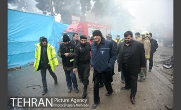 حضور مسوولان در حادثه پلاسکو 11