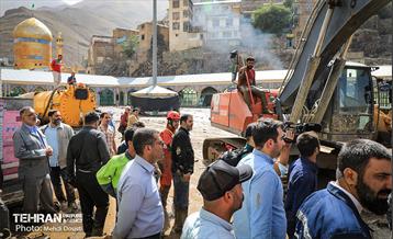 آغاز عملیات ساماندهی منطقه امامزاده داوود(ع) پس از سیلاب 3