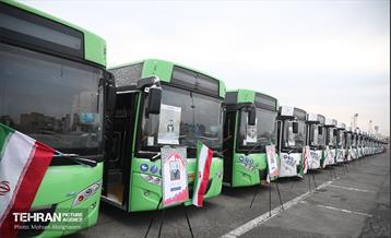 مراسم اختصاص ۳۳۴ دستگاه اتوبوس ویژه انتخابات 27