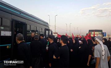 خدمات‌رسانی ناوگان اتوبوسرانی در مراسم تشییع آقای شهید ایران 12