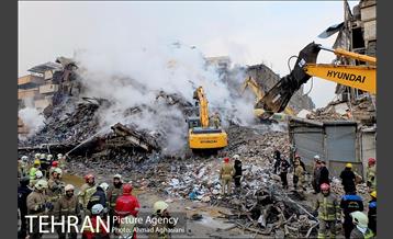 سومین روز عملیات امداد ونجات حادثه پلاسکو 16