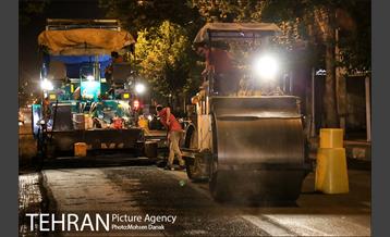 توزیع 5 هزار تن آسفالت در معابر منطقه دوازده 14