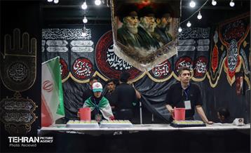 مواکب پذیرایی از زائران رهبر شهید در مراسم وداع