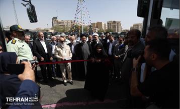 آیین بهره‌برداری از ۲۰۱ دستگاه اتوبوس برقی 7