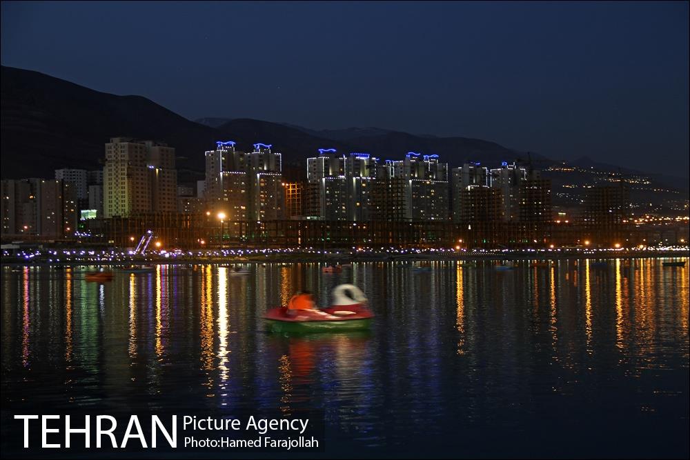 نمای غروب و شب دریاچه خلیج فارس 14