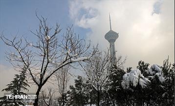 تهران برفی از نمای برج میلاد 4