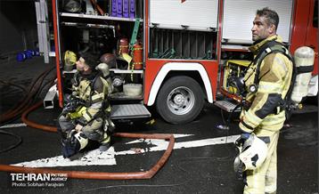 آتش سوزی در خیابان بهار تهران 46