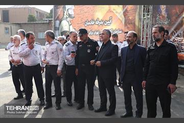 آیین بدرقه خادمین سازمان آتش‌نشانی 1