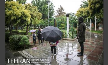 بارش باران پاییزی در تهران 5