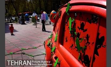 المان های نوروزی در خیابان ولی عصر(عج)  4